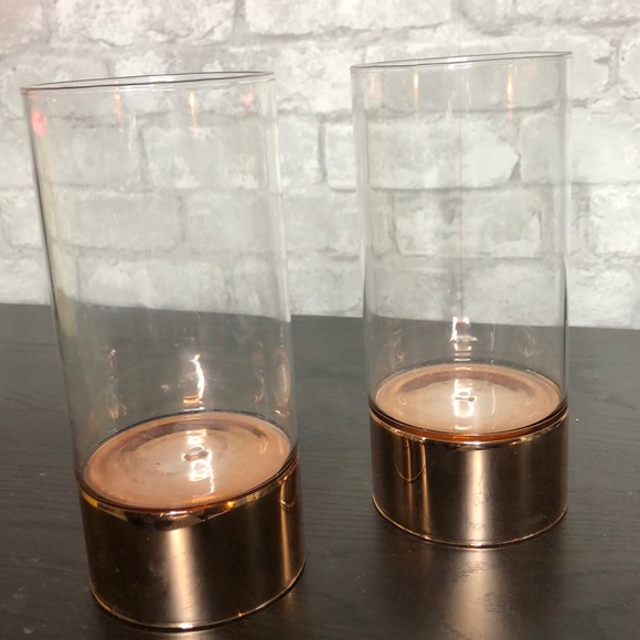Metallic & glass candle holders - Picture 3 of 4